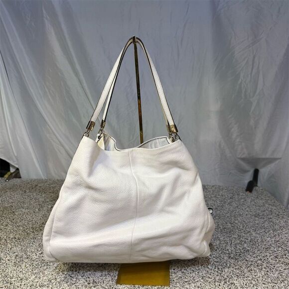 Coach Phoebe Shoulder Bag White Leather Women's Handbag - Picture 1 of 12